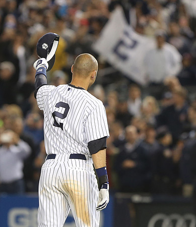 Derek Jeter after his last game at Yankee Stadium.    Bronx, NY