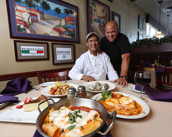 Head chef Jose Miguel Palaguachi and owner Steve Catalano of Positano. Wayne, NJ